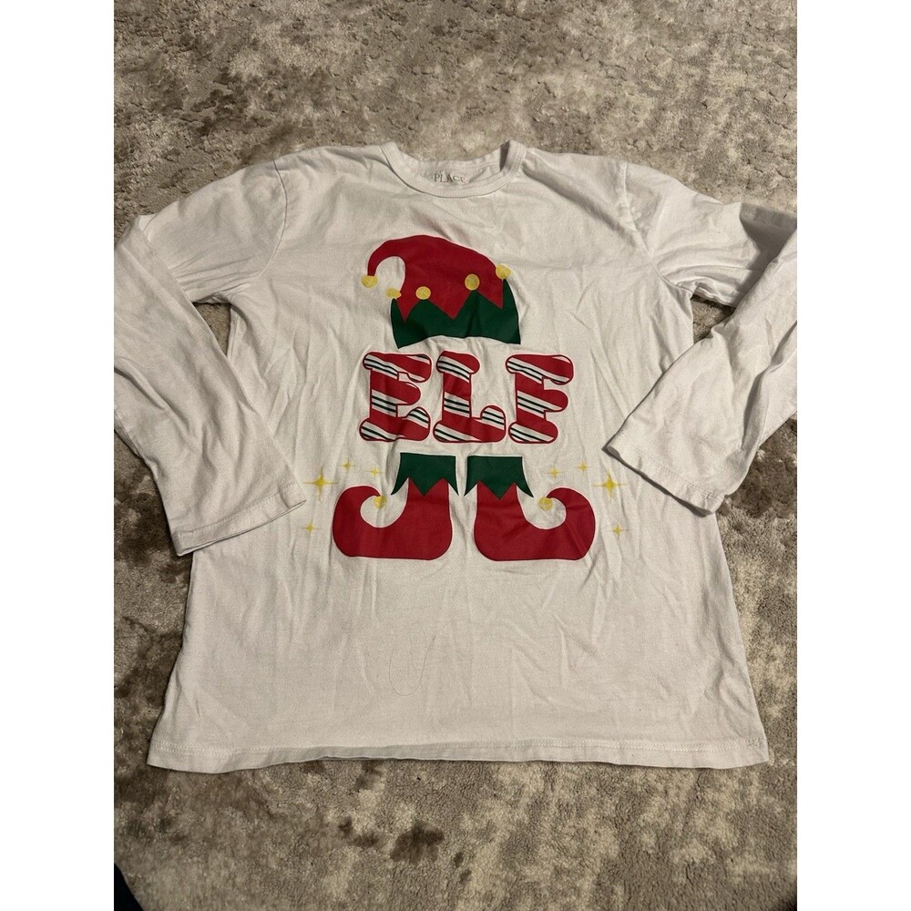 Children's Place Long Sleeve T-Shirt Christmas "ELF" Size Large C4